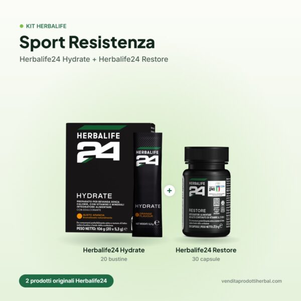 Kit Sport Resistenza – contenuto: Herbalife24 Hydrate, Herbalife24 Restore