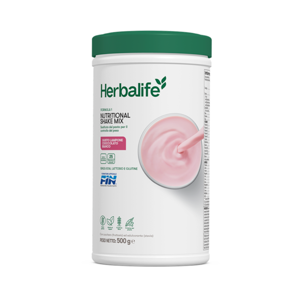 Formula 1 Nutritional Shake Mix Lampone e Cioccolato Bianco 500 g Formula 1 Nutritional Shake Mix Lampone e Cioccolato Bianco 500 g