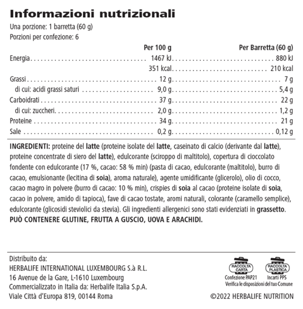 Herbalife24® Achieve Barretta Proteica 6 barrette Herbalife24® Achieve Barretta Proteica 6 barrette